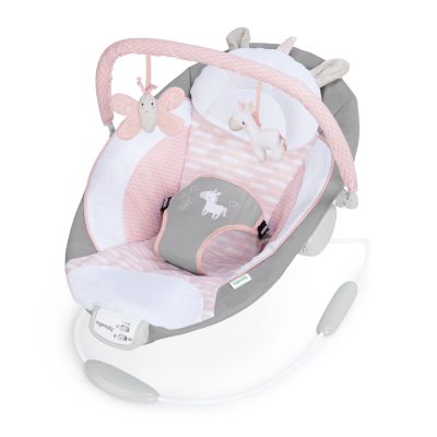 Ingenuity Soothing Baby Bouncer with Vibrating Infant Seat, Flora the Unicorn