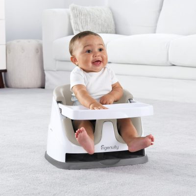 Ingenuity Baby Base 2-in-1 Booster Feeding and Floor Seat, Cashmere
